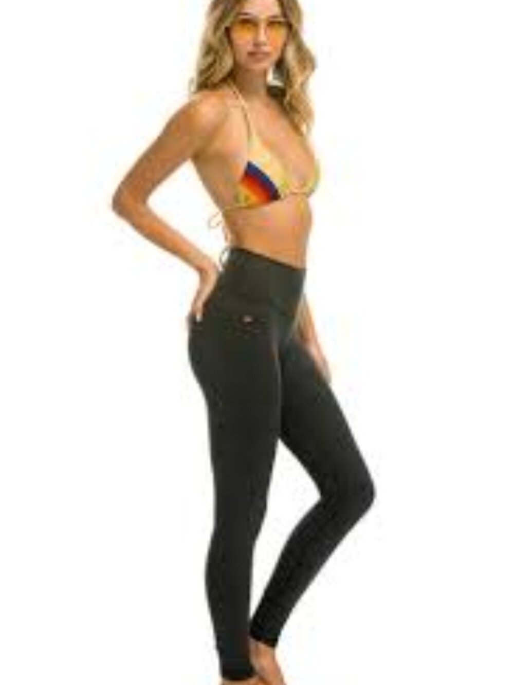 Aviator Nation Gray Marbled Leggings